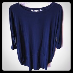 NEW Michael Stars High Low Navy Tee